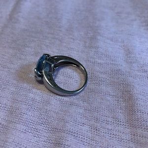 925 Sterling Blue topaz ring